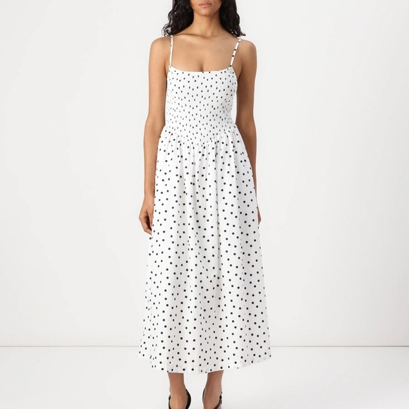 Abercrombie White Polka Dot Maxi Dress - Picture 2 of 3